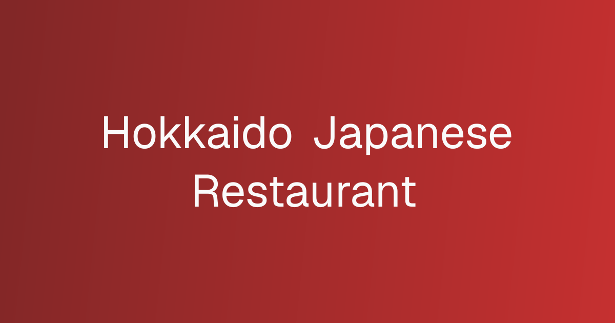 Hokkaido Japanese Restaurant cover